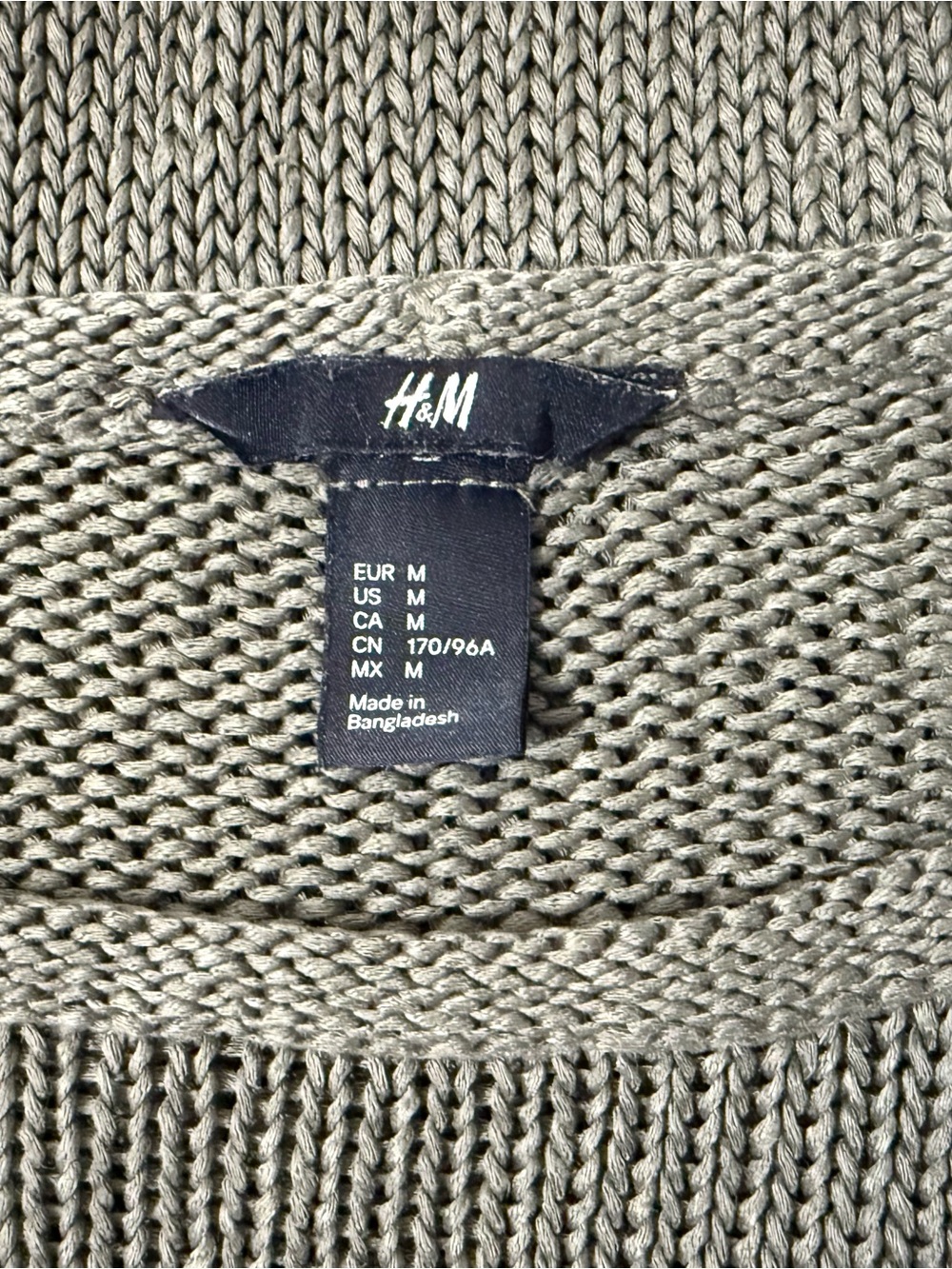 H&M Olive Green Short-Sleeve Knit Top - Picture 3 of 4